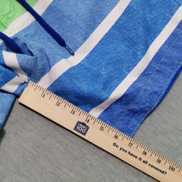 Hollister Mens Medium 7" Board Shorts Swim Trunks Striped Colorful Unlined EUC - Picture 10 of 16